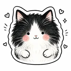 Le portrait du chat en style Doudou